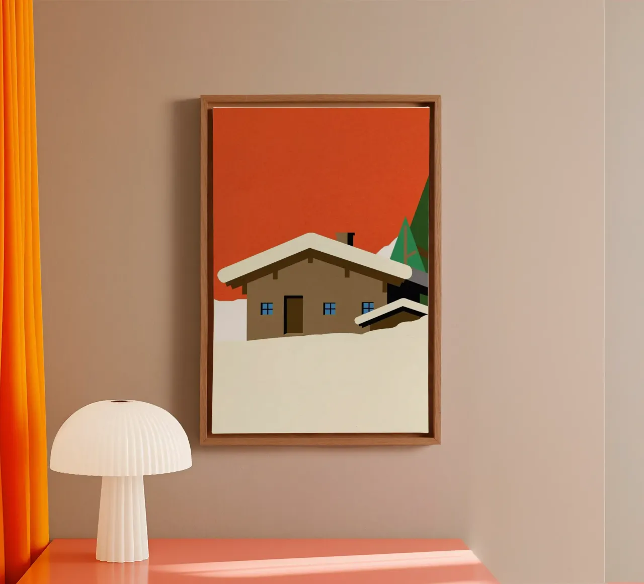 Winter Hut tela con Cornice a cassetta da Rosi Feist