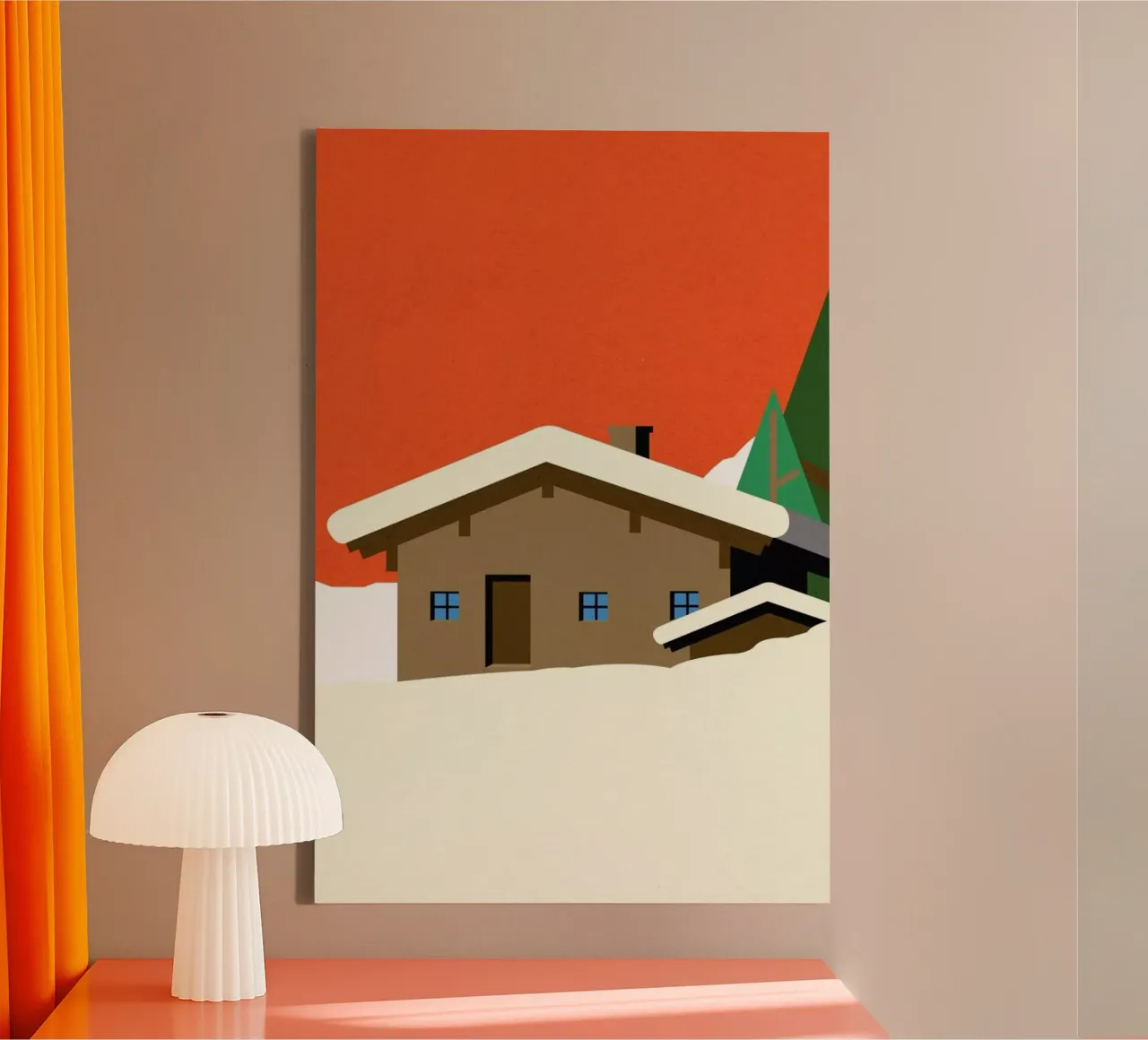 Winter Hut tela con Cornice a cassetta da Rosi Feist