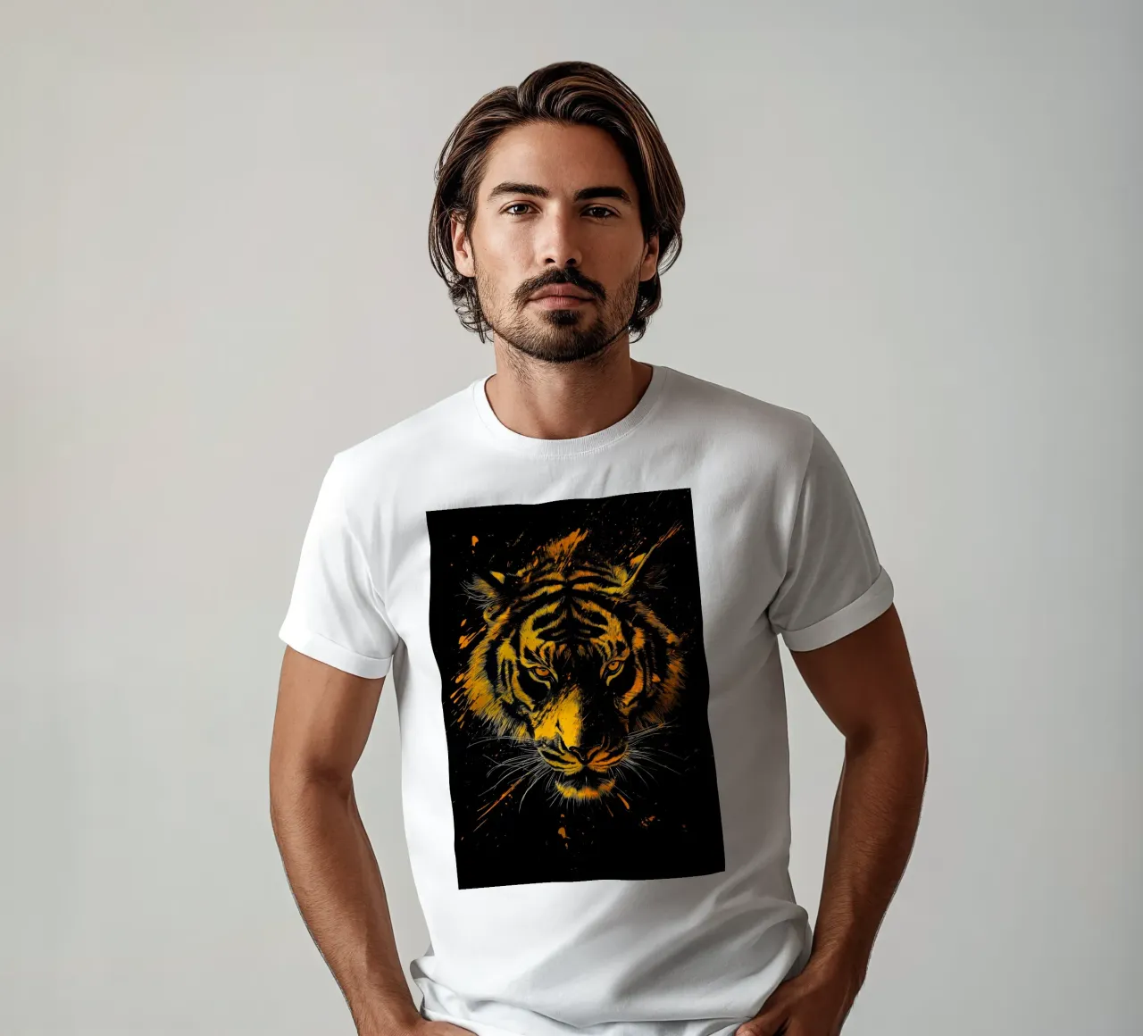 Tigre d'or t-shirt de Justyna Jaszke JBJart