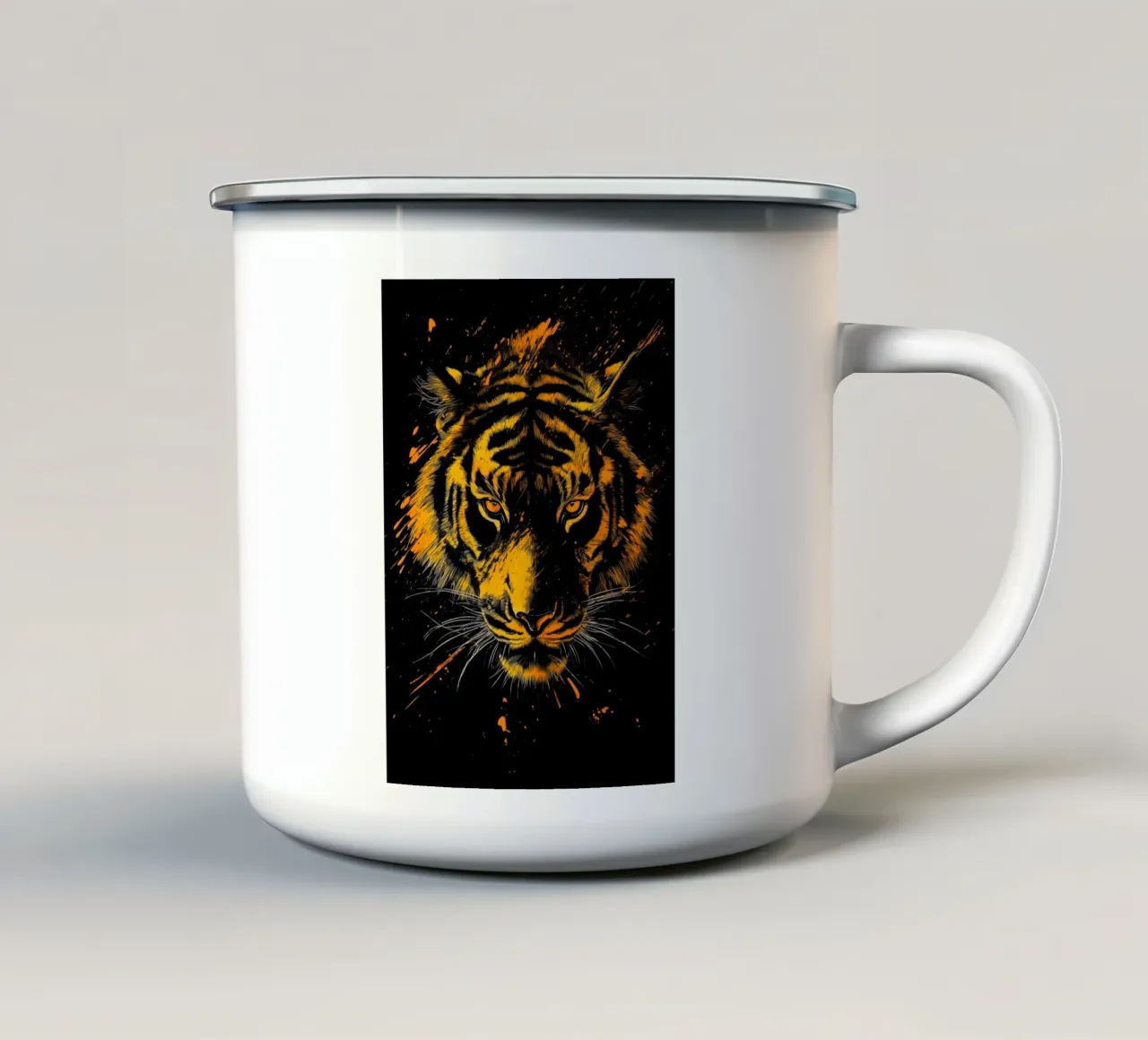 Tigre dorata tazza in smalto da Justyna Jaszke JBJart