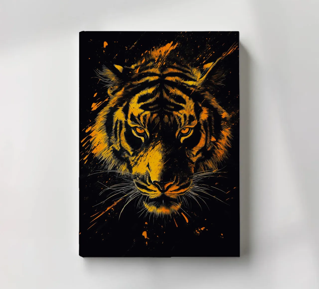 Golden tiger notebook by Justyna Jaszke JBJart