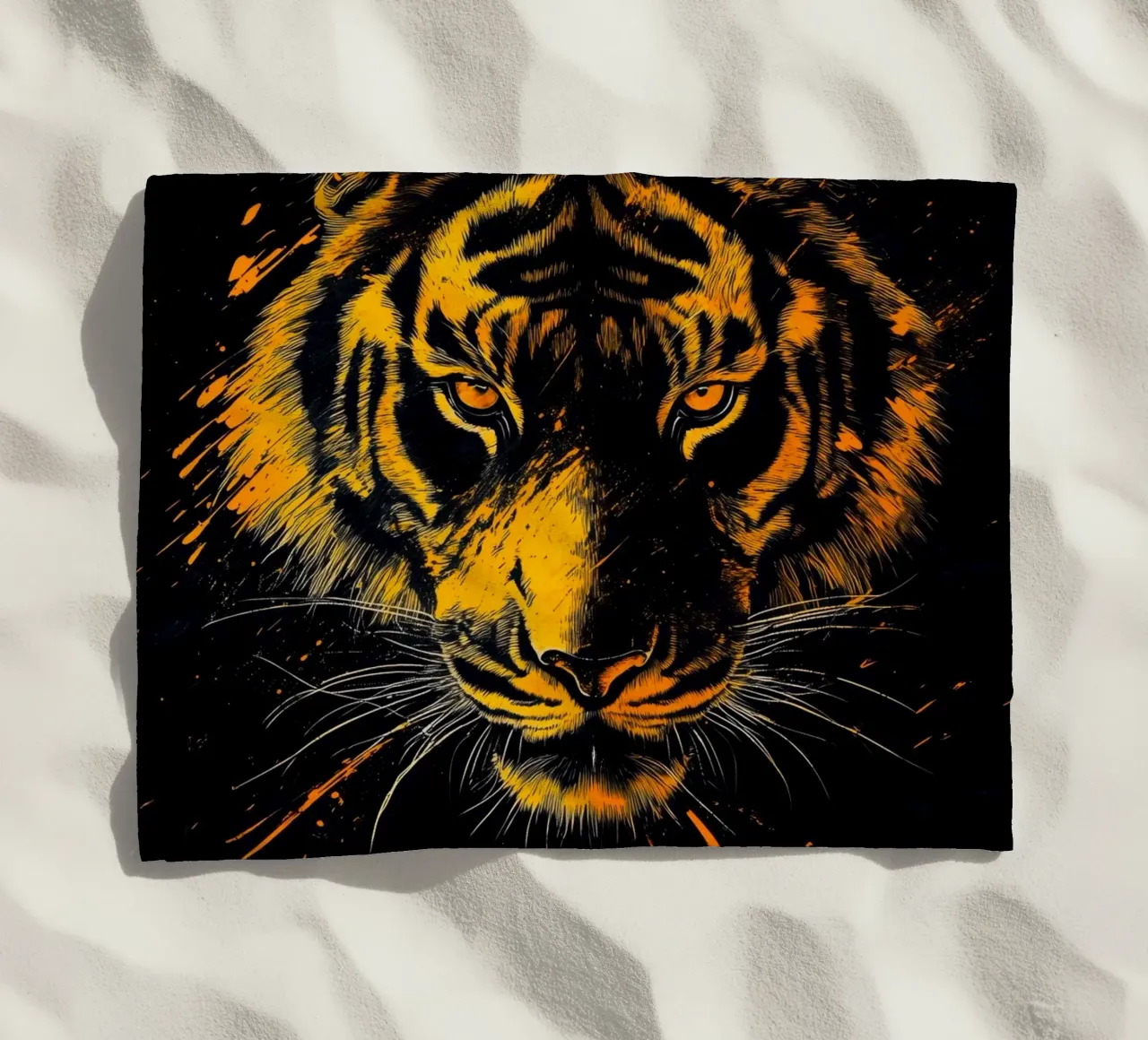 Goldener Tiger Strandtuch von Justyna Jaszke JBJart