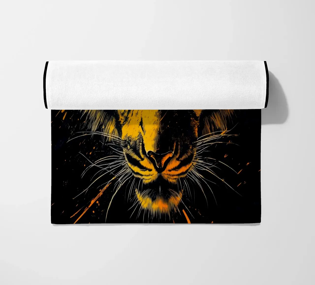 Goldener Tiger Strandtuch von Justyna Jaszke JBJart