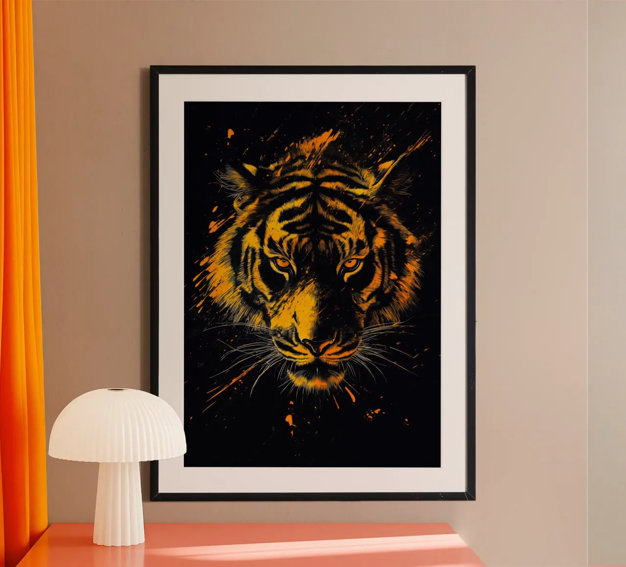Tigre dorata carta hahnemühle da Justyna Jaszke JBJart