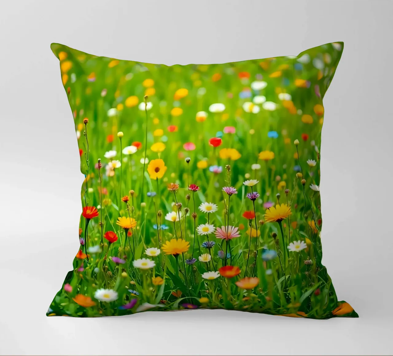 Flower meadow_style_A_3 decorative cushion by Farb- und Blütenzauber by LK