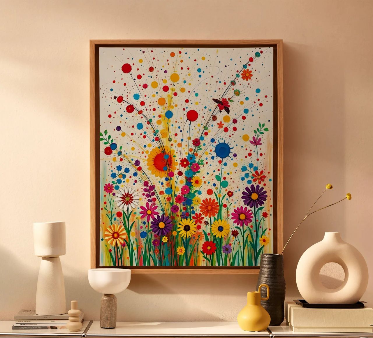 Blumenwiese_Stil_B_1 Leinwand von Farb- und Blütenzauber by LK