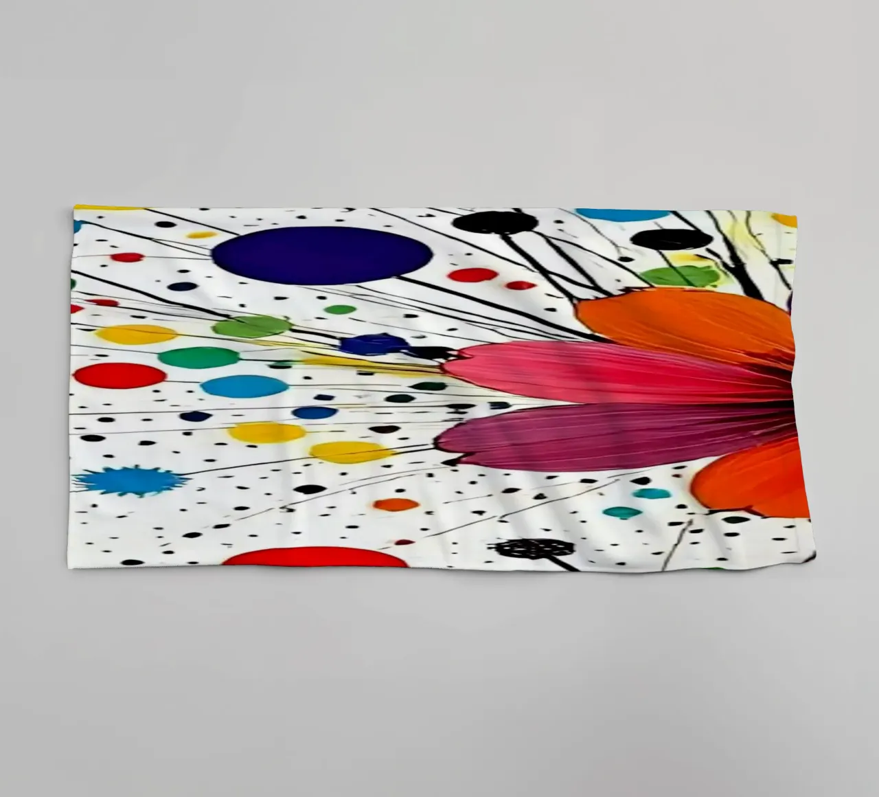 Bloem weide_stijl_B_2 badhanddoek van Farb- und Blütenzauber by LK