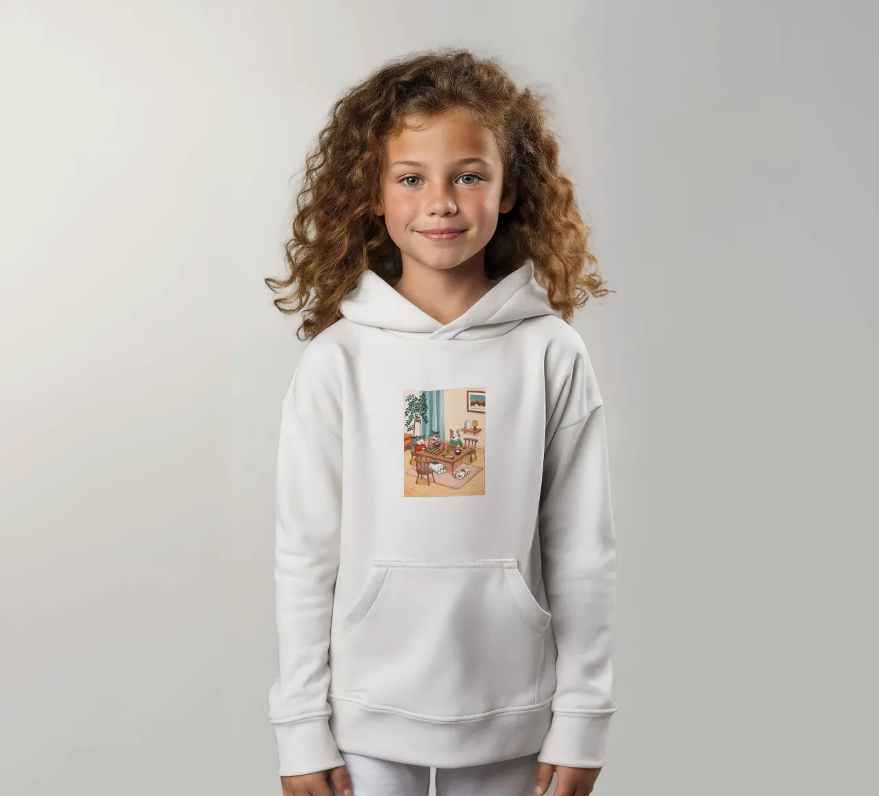 Accogliente cibo per felini felpa bambino con cappuccio da Timeless Huse