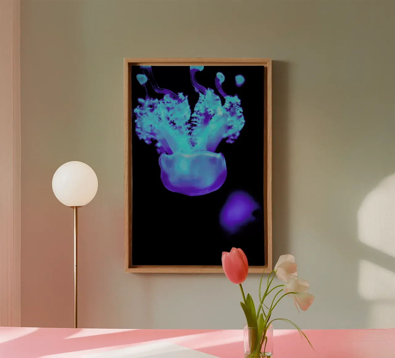 Floating Jellyfish canvas by Babett Schultze
