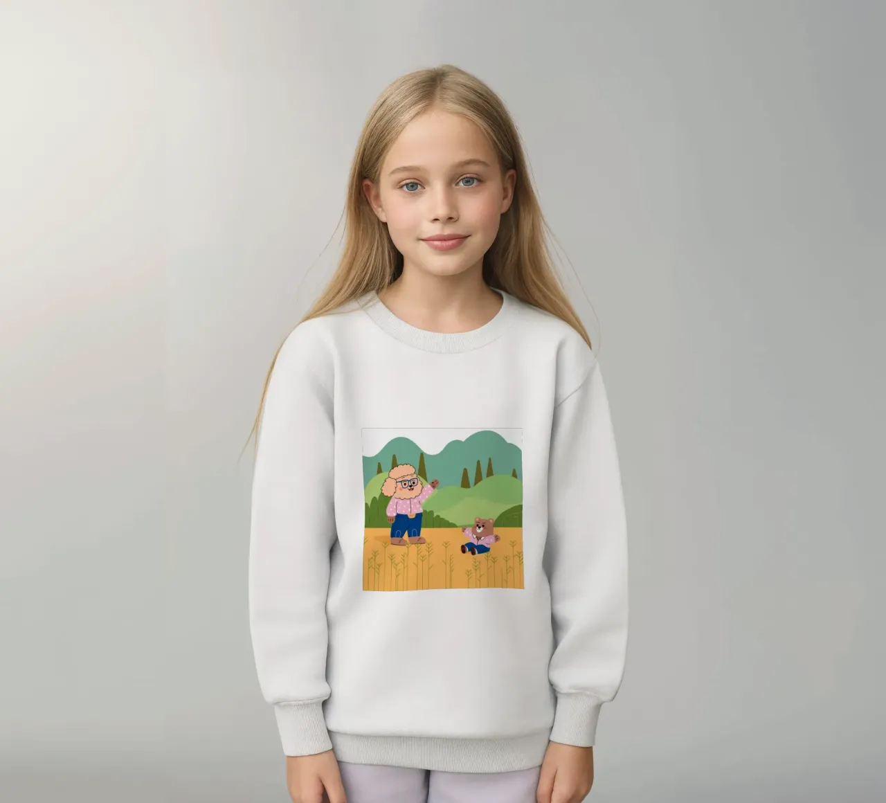Giocare in campo con gioia felpa bambino da Timeless Huse