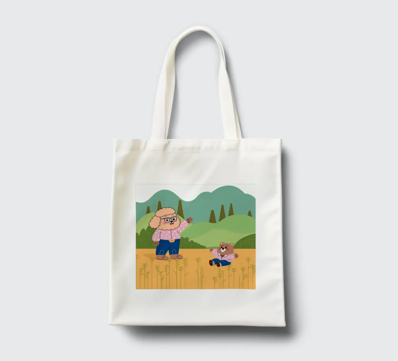 Giocare in campo con gioia borsa in juta da Timeless Huse