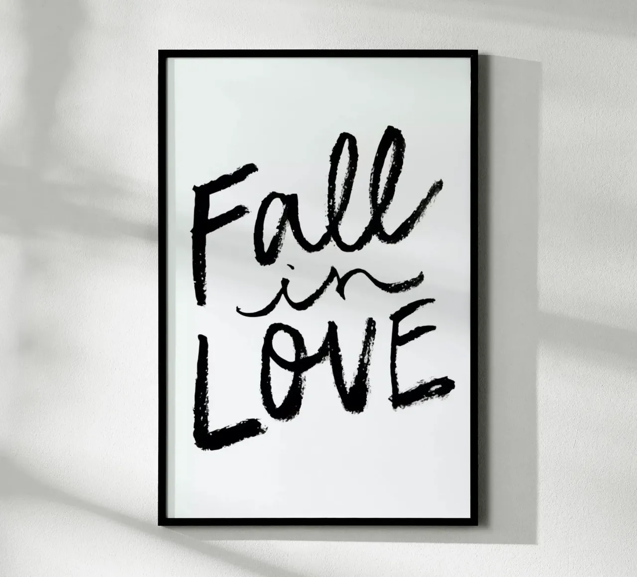 Fall In Love poster con telaio in legno da Dead Language