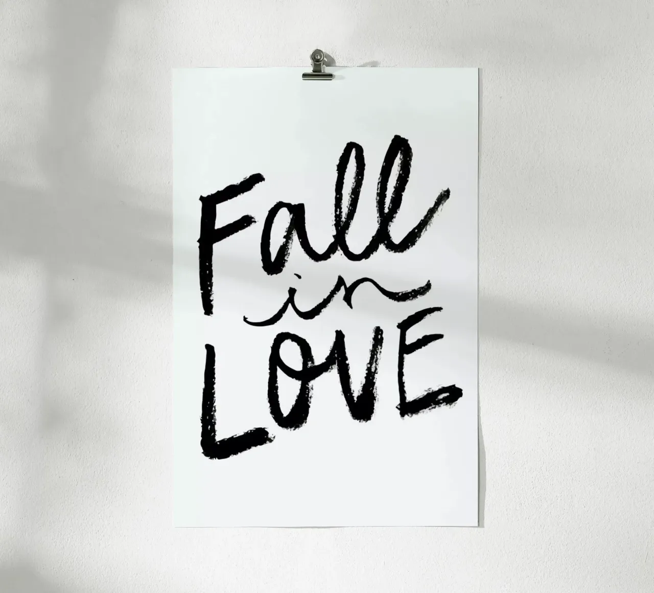 Fall In Love poster con telaio in legno da Dead Language