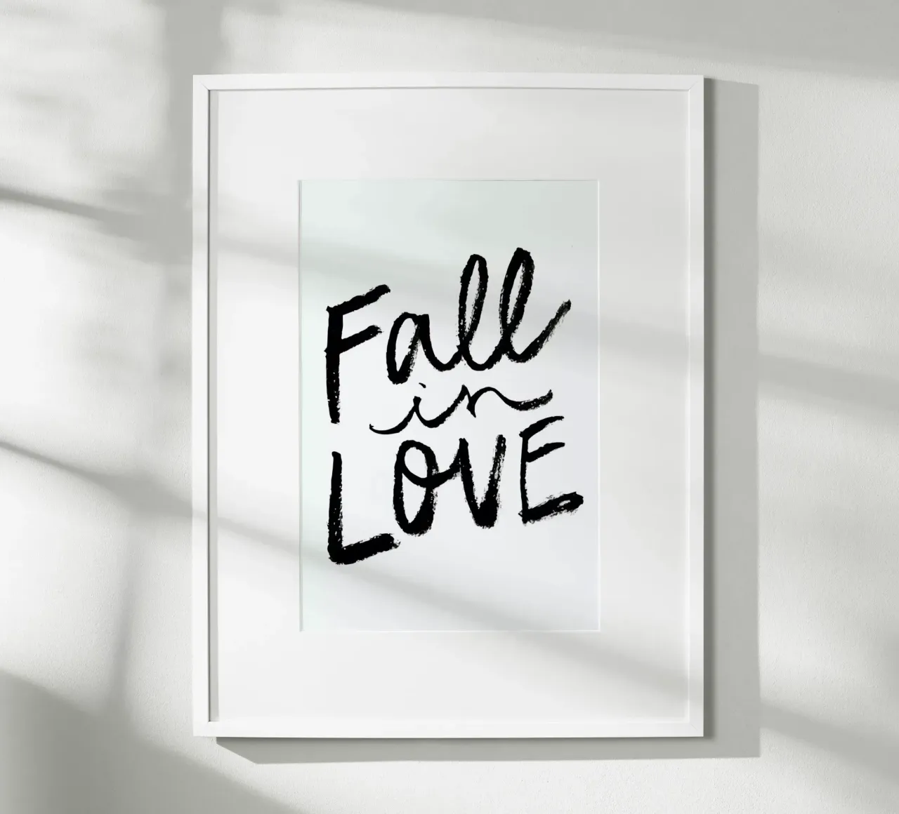 Fall In Love poster con telaio in legno da Dead Language