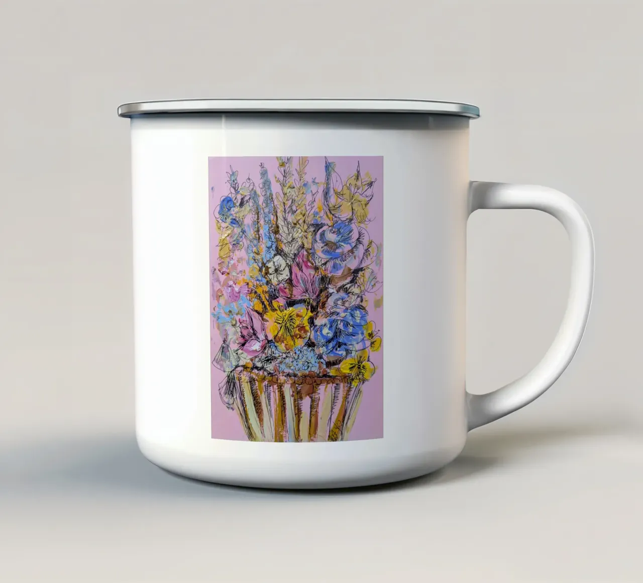 Cupcake Flowers tazza in smalto da sum2proveDesign