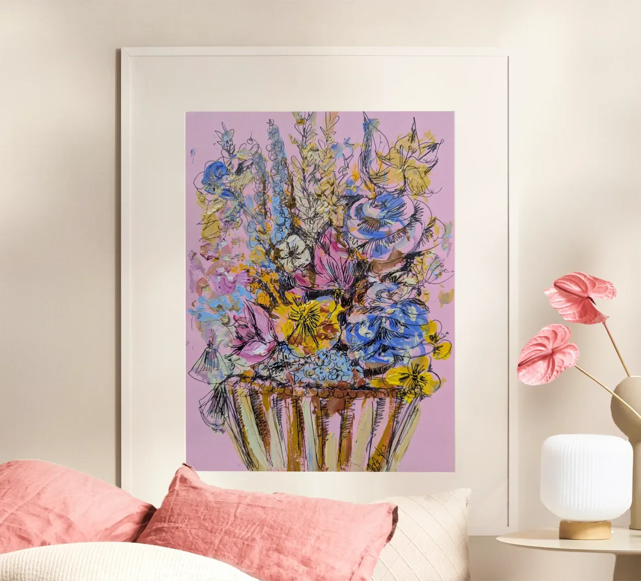 Cupcake Flowers poster con telaio in plastica da sum2proveDesign