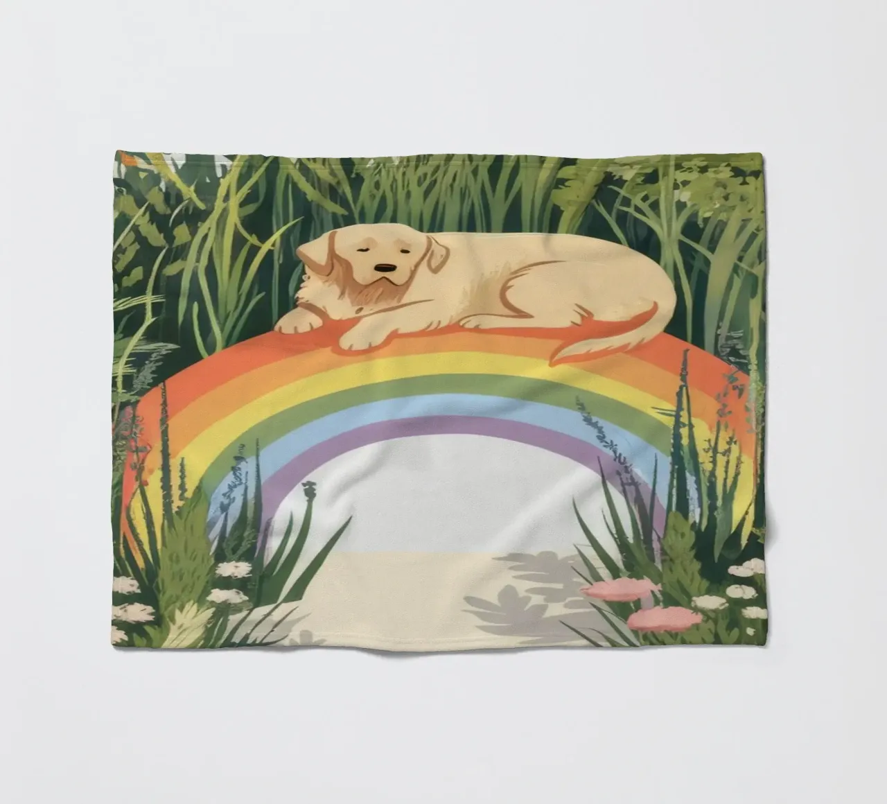 Enchanted Rainbow Path fleece blanket by Timeless Huse