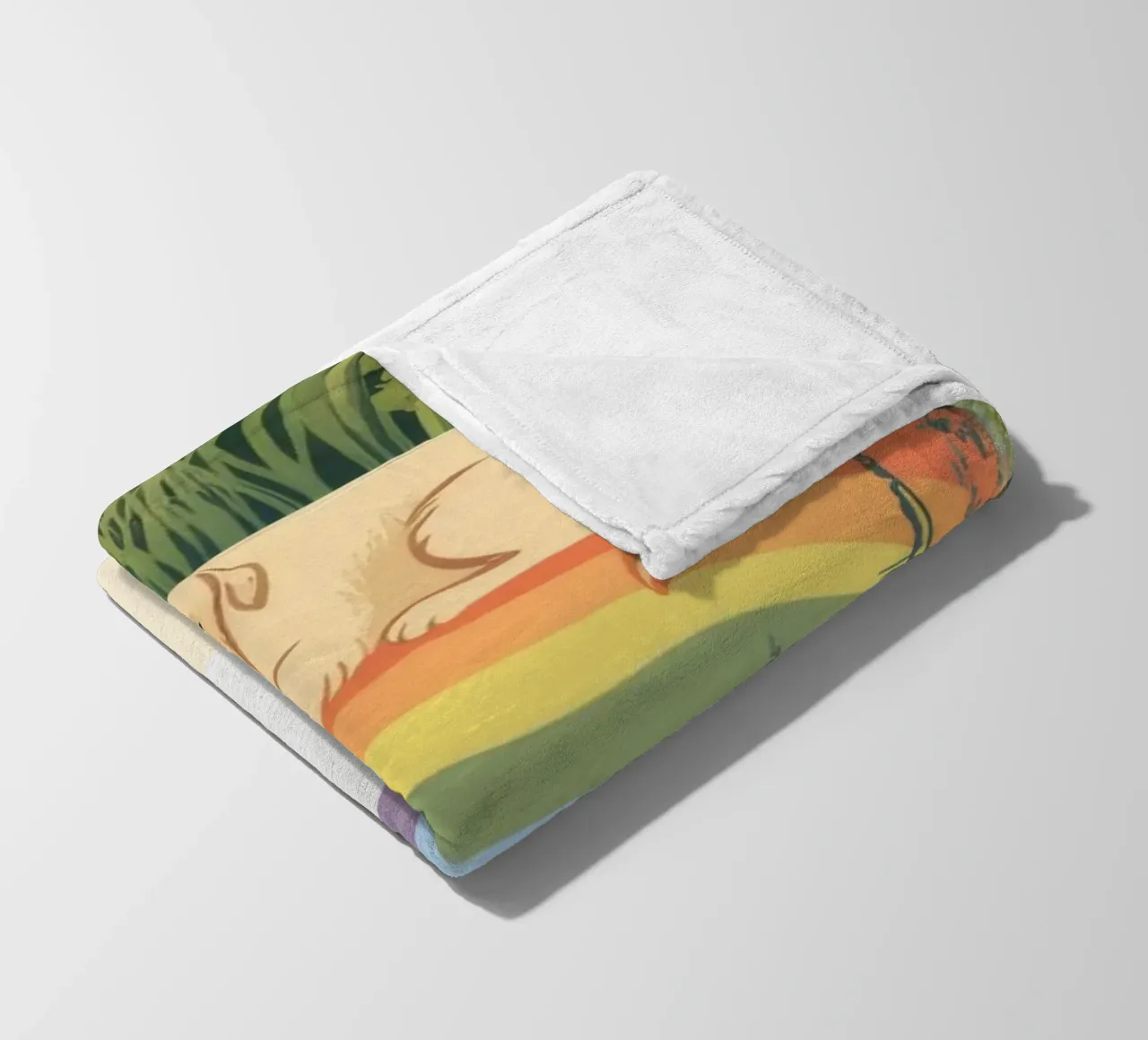Enchanted Rainbow Path fleece blanket by Timeless Huse