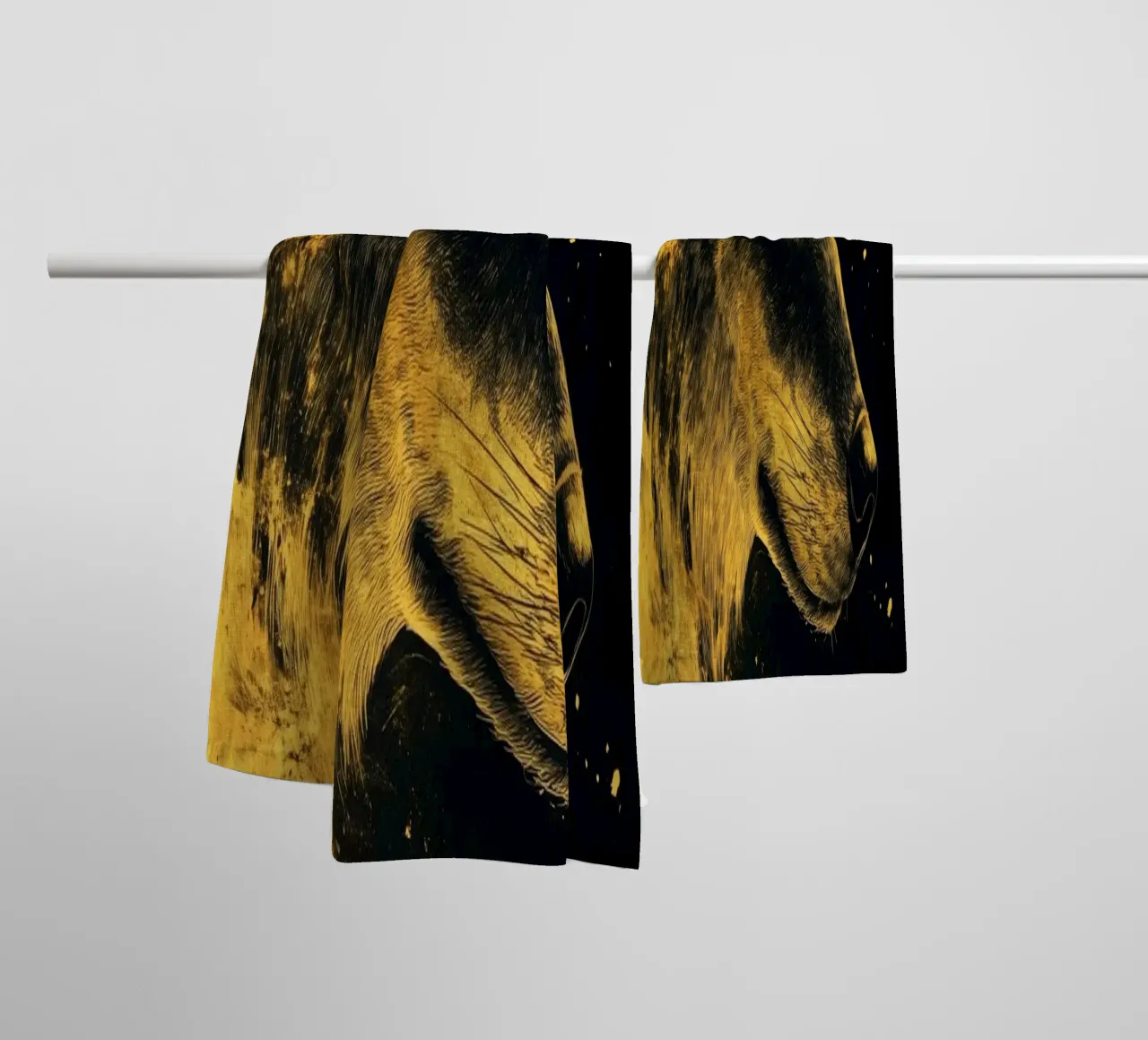 Lupo d'oro asciugamano da bagno da Justyna Jaszke JBJart