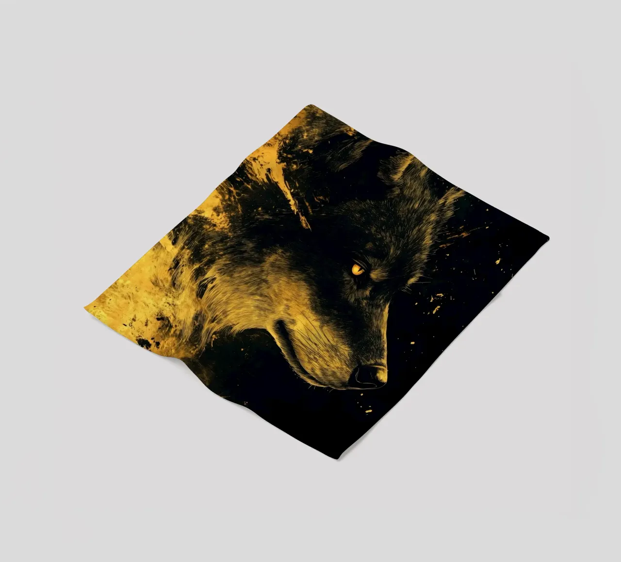 Lupo d'oro coperta in pile da Justyna Jaszke JBJart