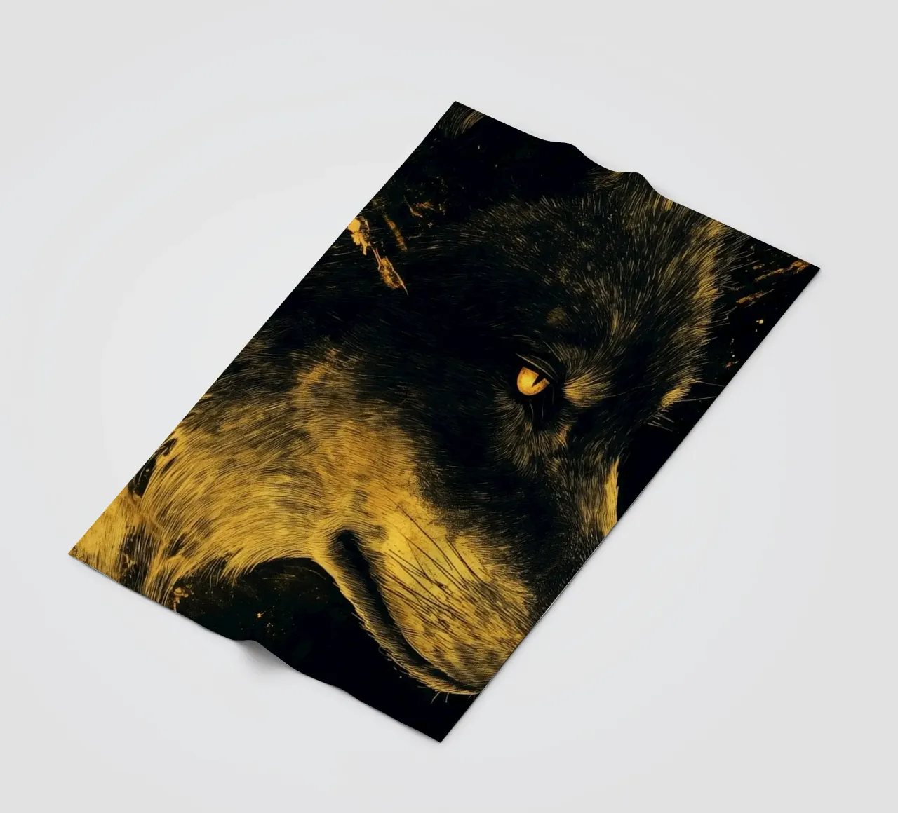 Lupo d'oro coperta in pile da Justyna Jaszke JBJart