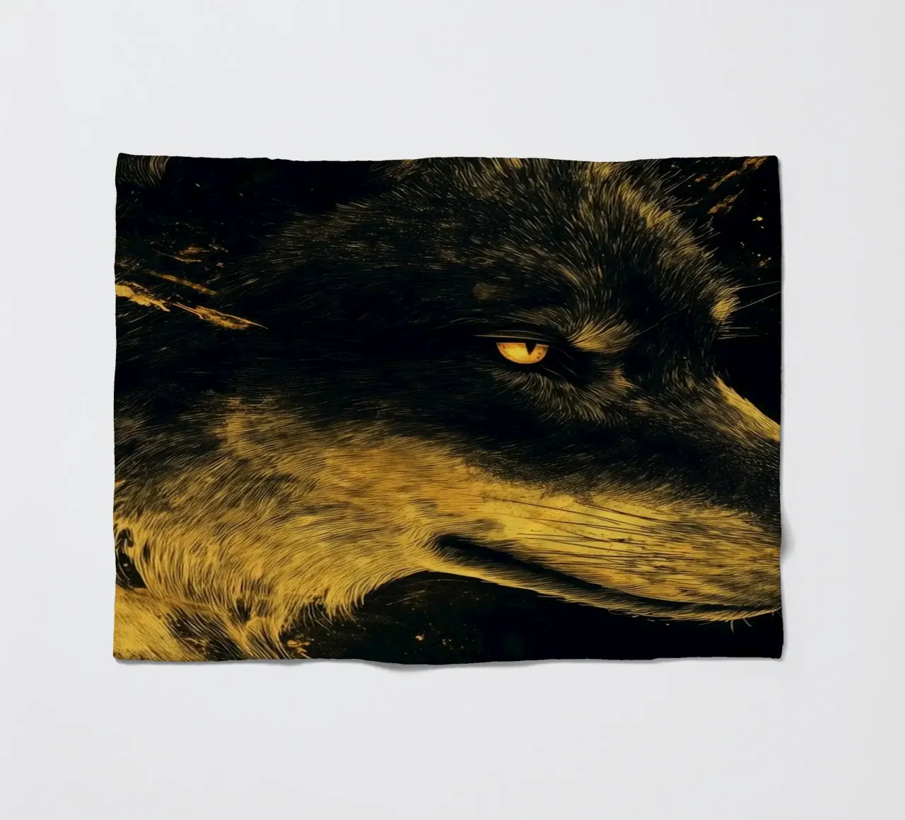 Lupo d'oro coperta in pile da Justyna Jaszke JBJart