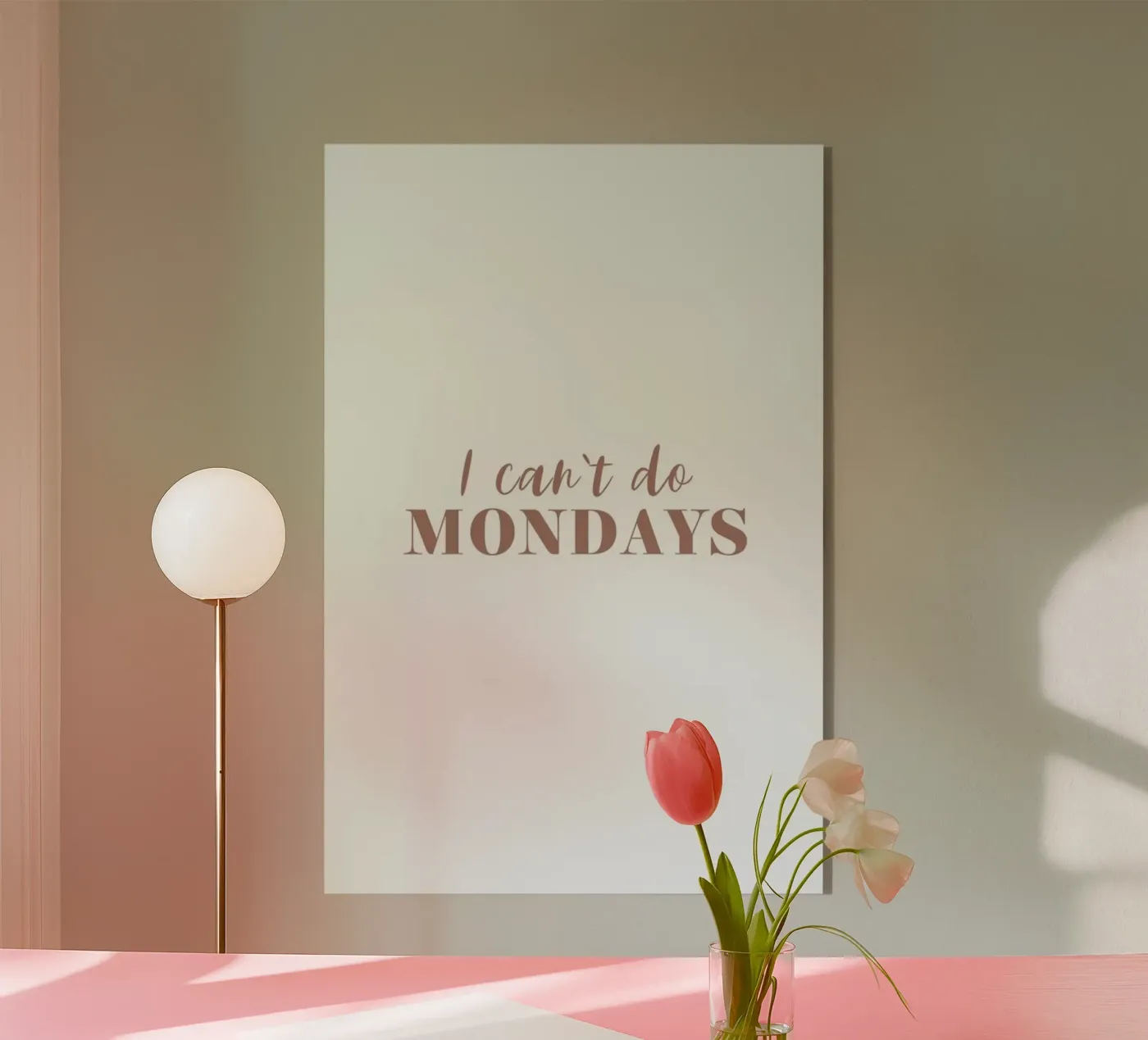 I can't do Mondays plexiglass da Ayleen