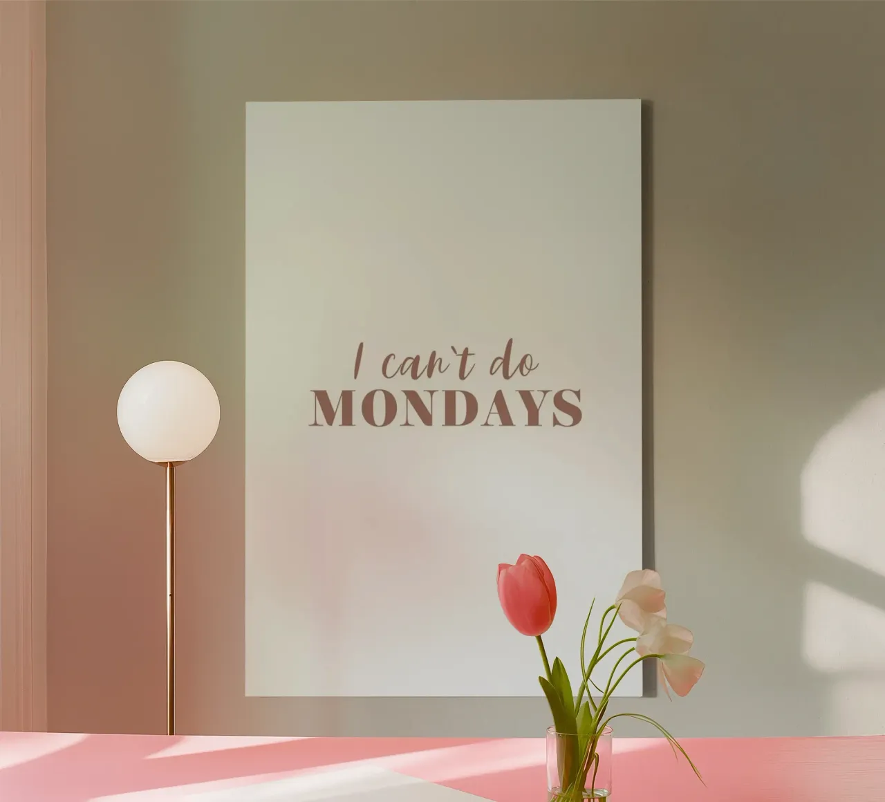 I can't do Mondays tela con Cornice a cassetta da Ayleen