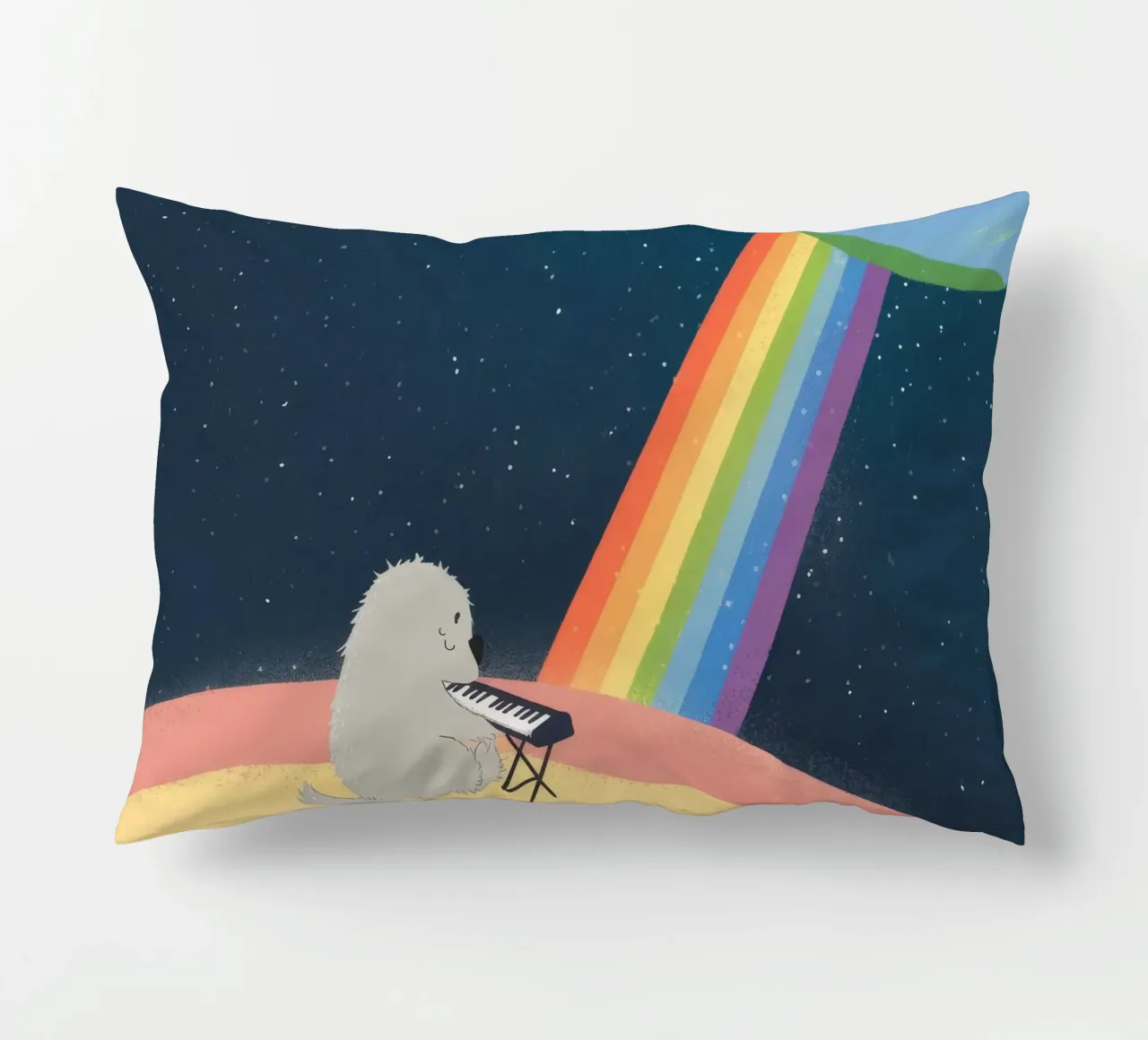 Cosmic Rainbow Journey decorative cushion by Timeless Huse