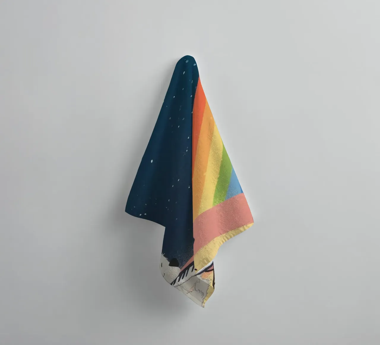 Kosmische Regenboogreis badhanddoek van Timeless Huse