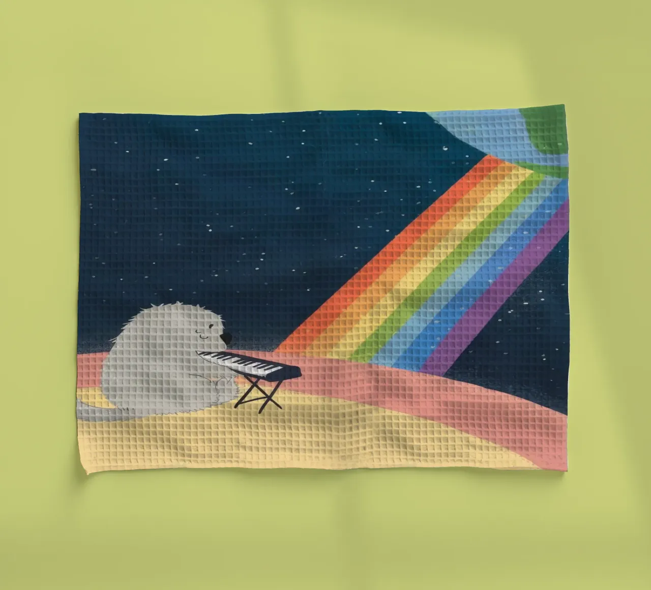 Kosmische Regenbogen-Reise Geschirrtuch von Timeless Huse