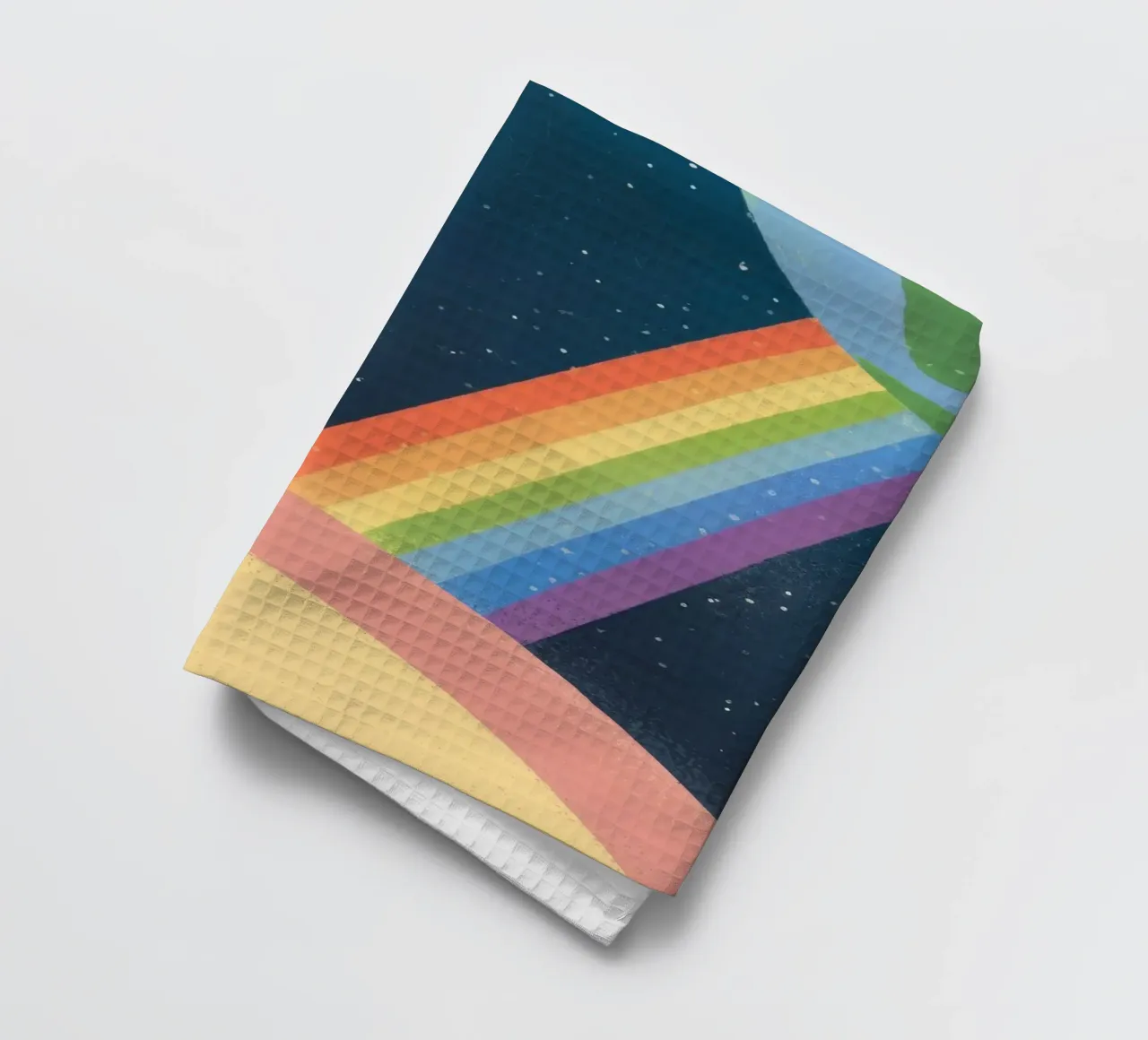 Kosmische Regenbogen-Reise Geschirrtuch von Timeless Huse