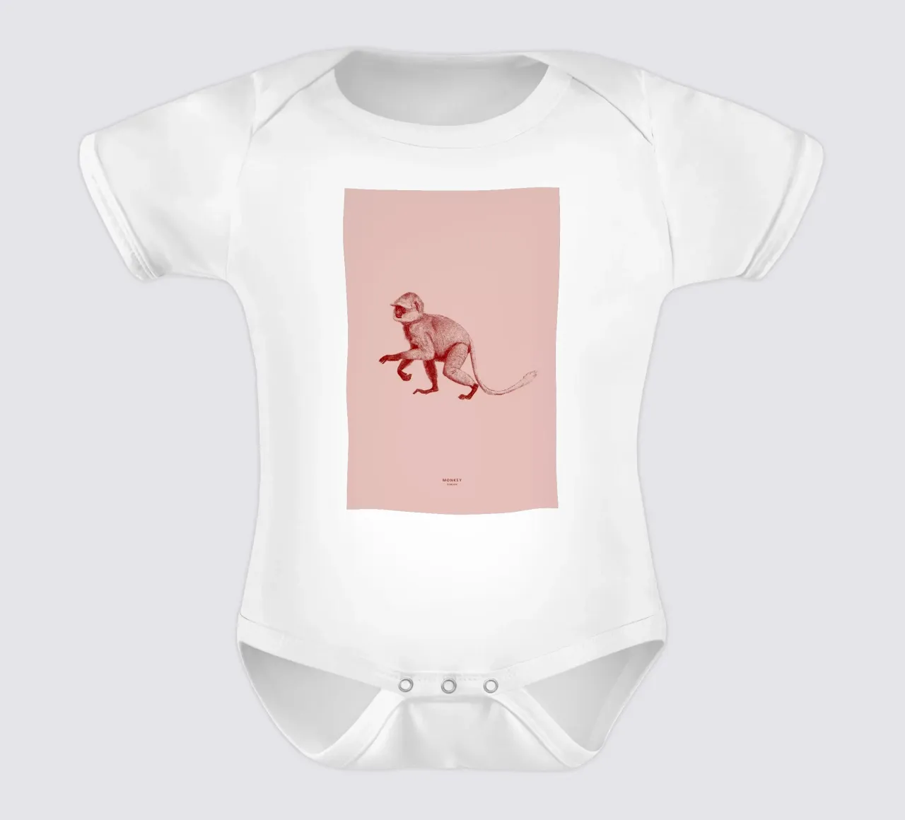 Monkey II body neonato maniche corte da Flora & Fauna