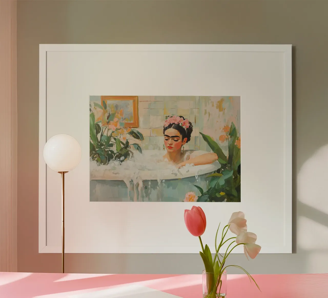 Frida Kahlo - Finding inner harmony poster by Fantasias Florales