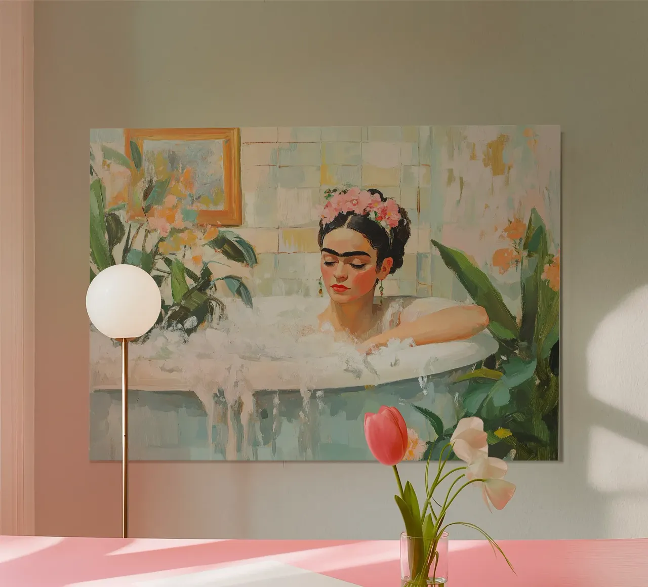 Frida Kahlo - Finding inner harmony poster by Fantasias Florales