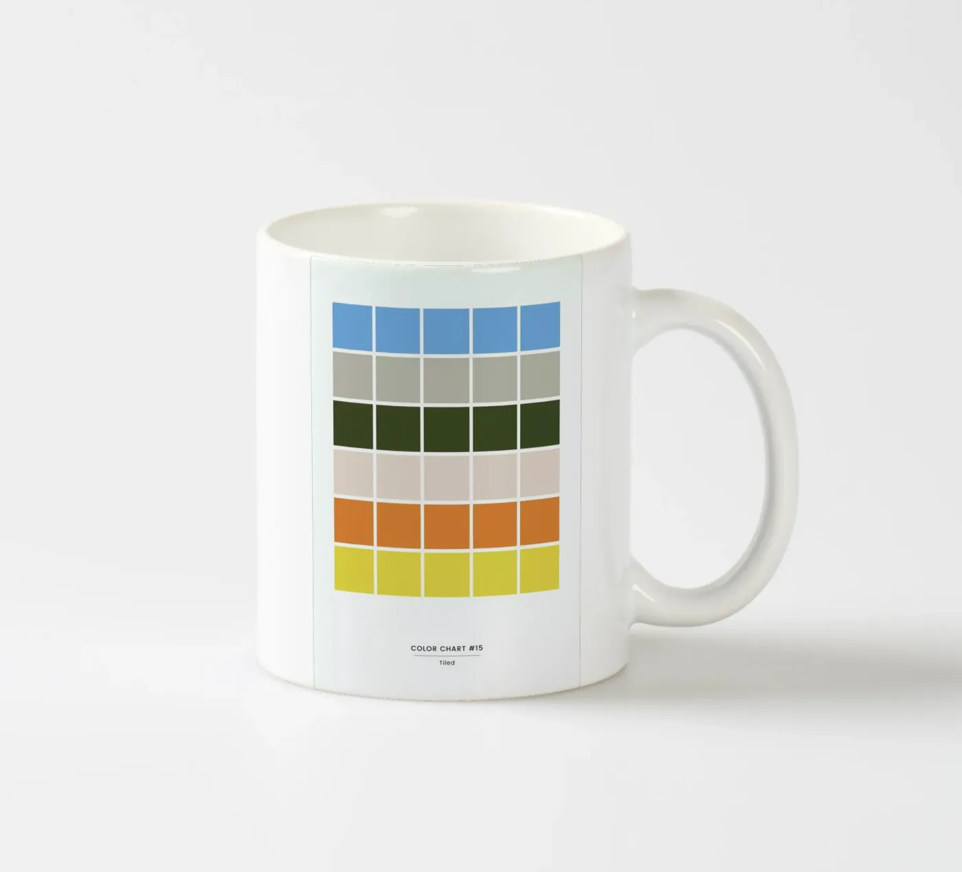 Tiled ceramic mug by daylight design studio