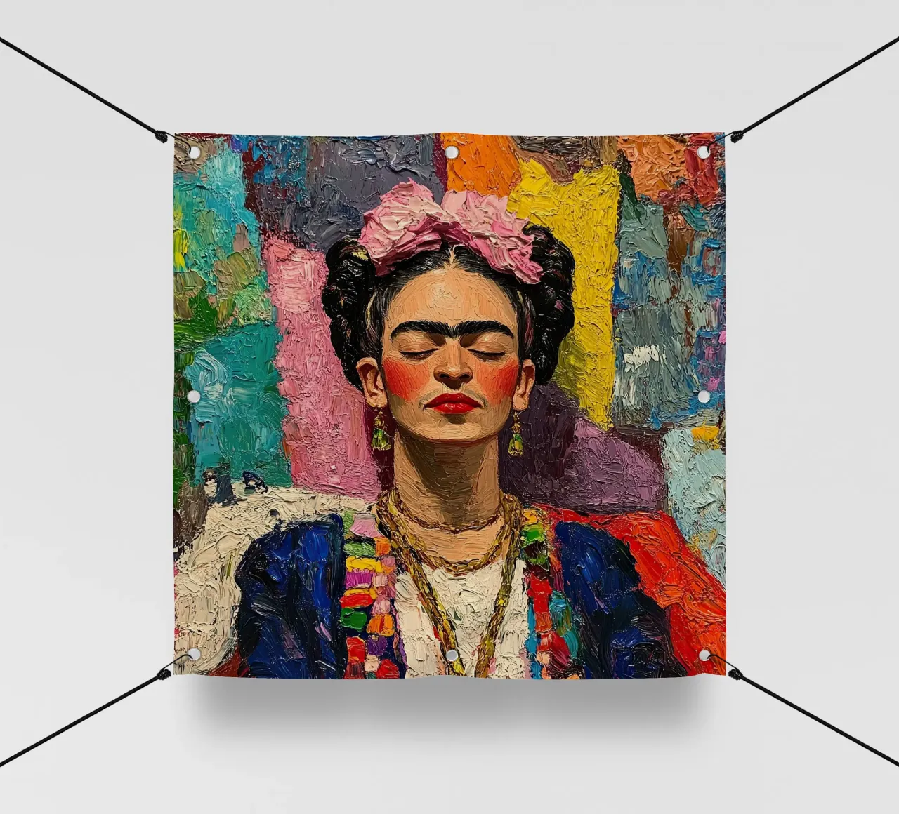 Frida Kahlo - Essere presenti telo in pvc da Fantasias Florales