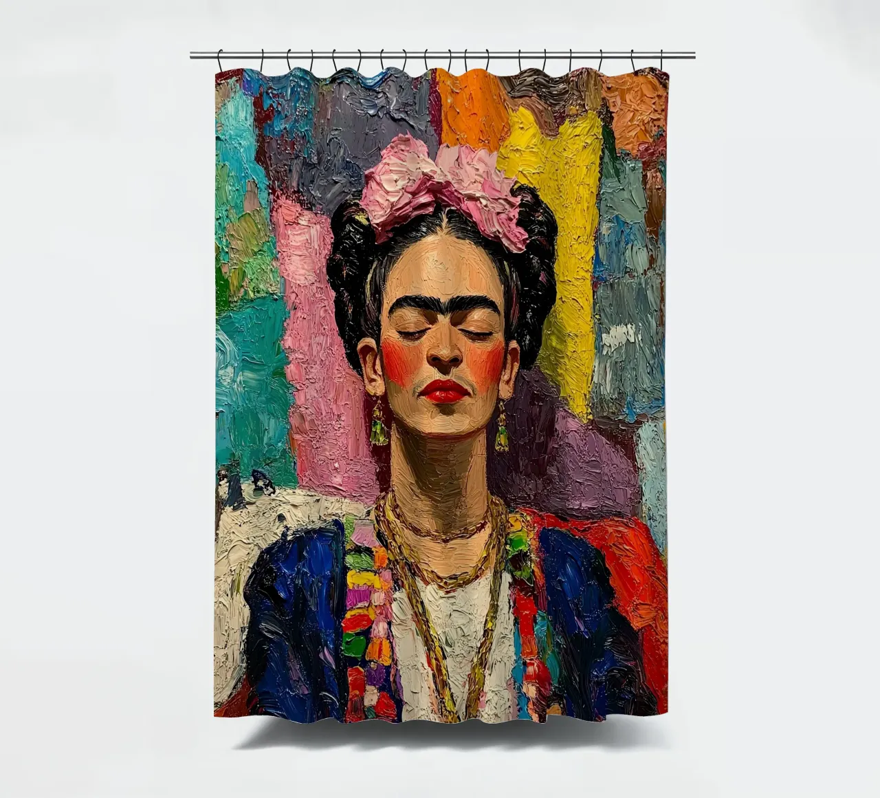 Frida Kahlo - Essere presenti tenda da doccia da Fantasias Florales