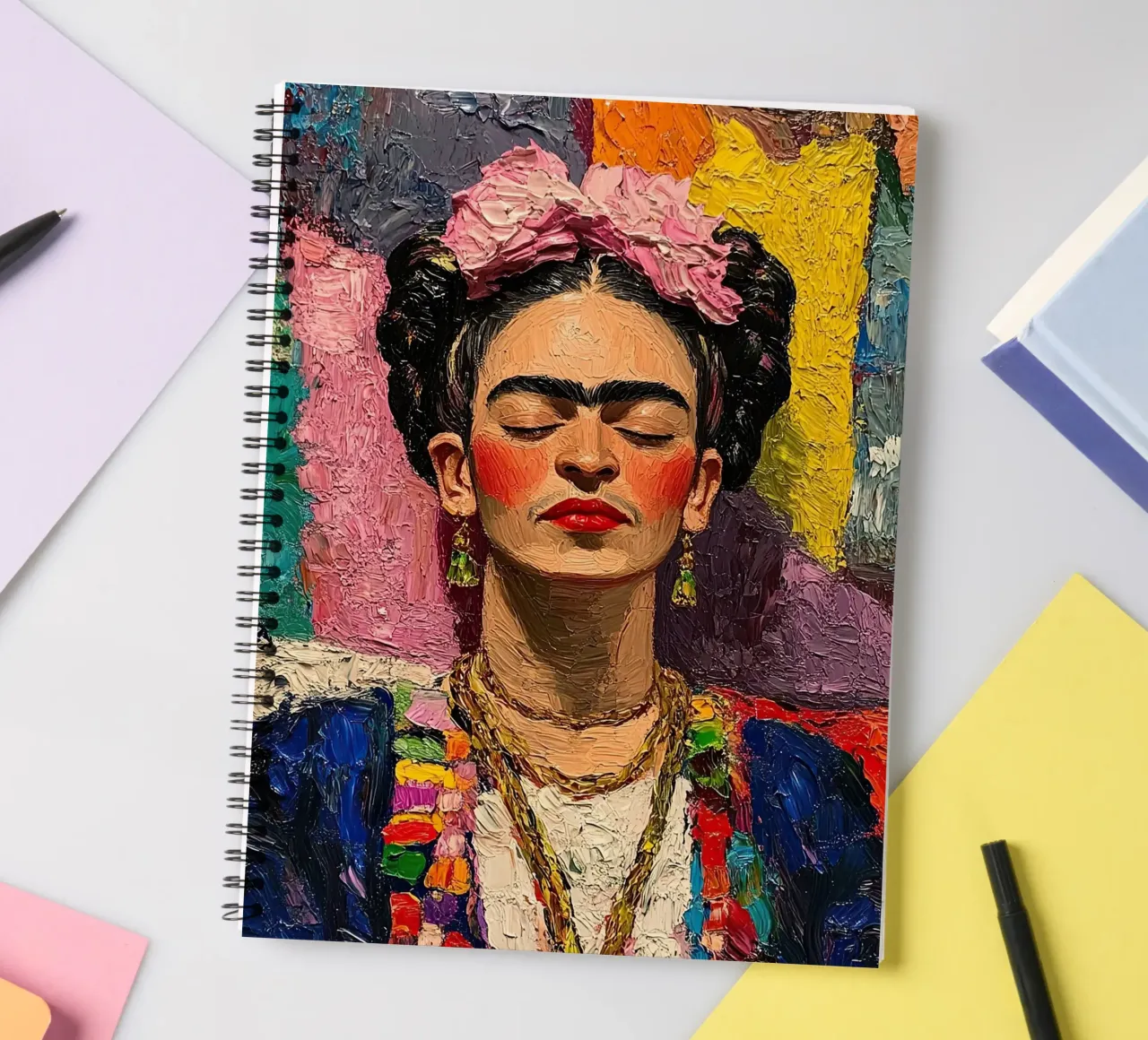 Frida Kahlo - Essere presenti diario ad anelli da Fantasias Florales