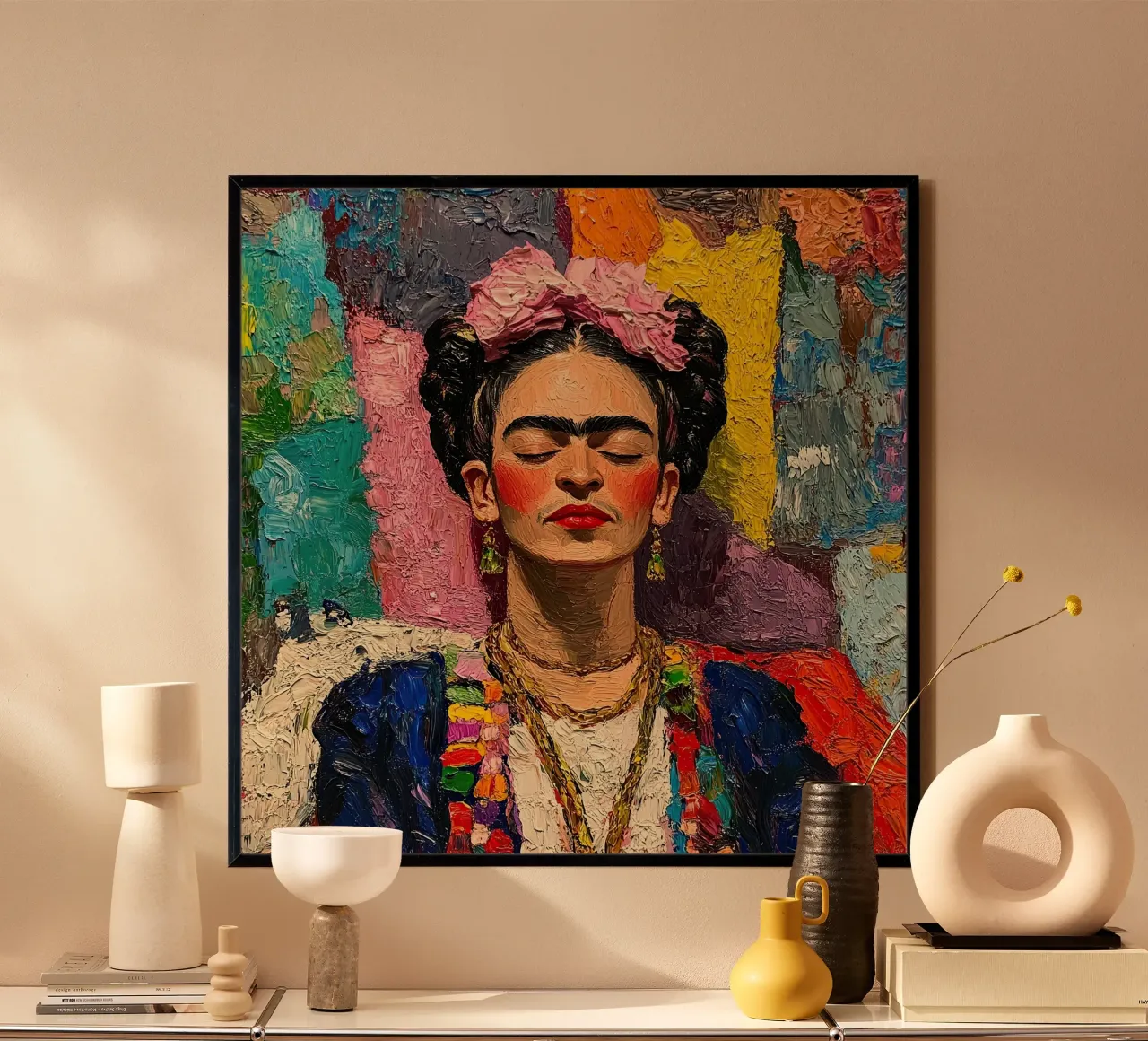 Frida Kahlo - Essere presenti carta hahnemühle da Fantasias Florales