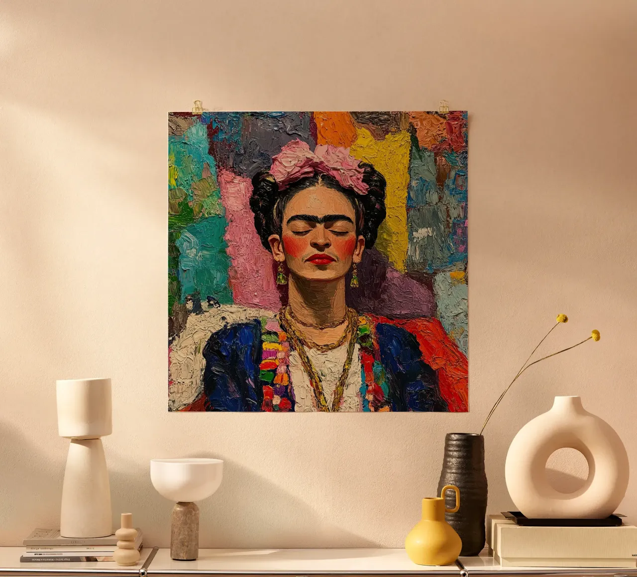 Frida Kahlo - Essere presenti carta hahnemühle da Fantasias Florales