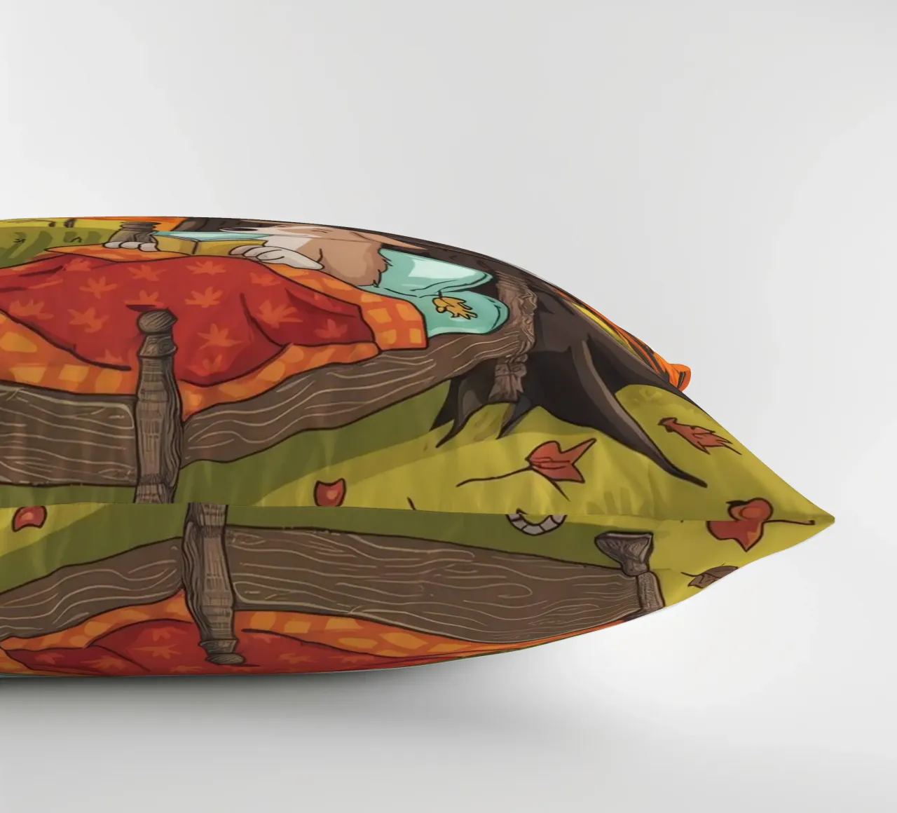 Autumnal Treehouse Retreat decorative cushion by Timeless Huse