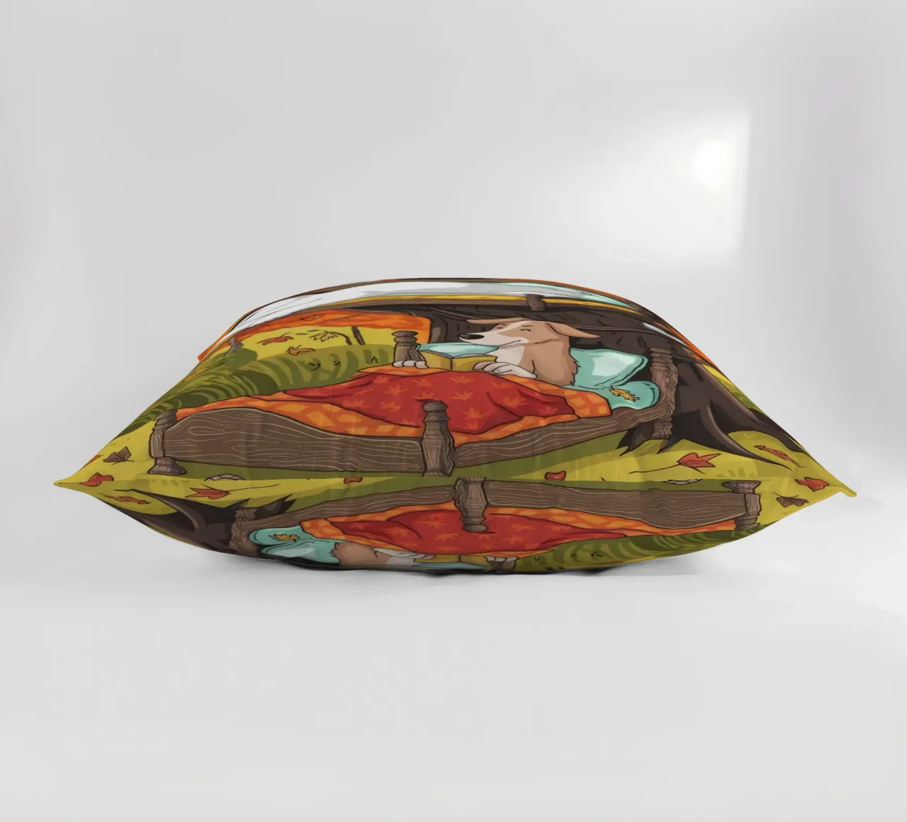 Autumnal Treehouse Retreat decorative cushion by Timeless Huse