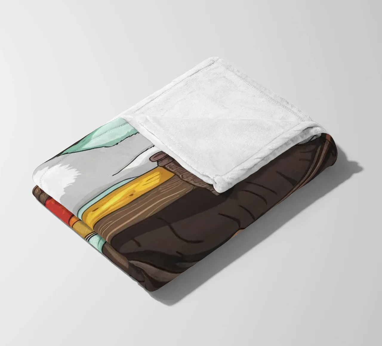 Autumnal Treehouse Retreat fleece blanket by Timeless Huse