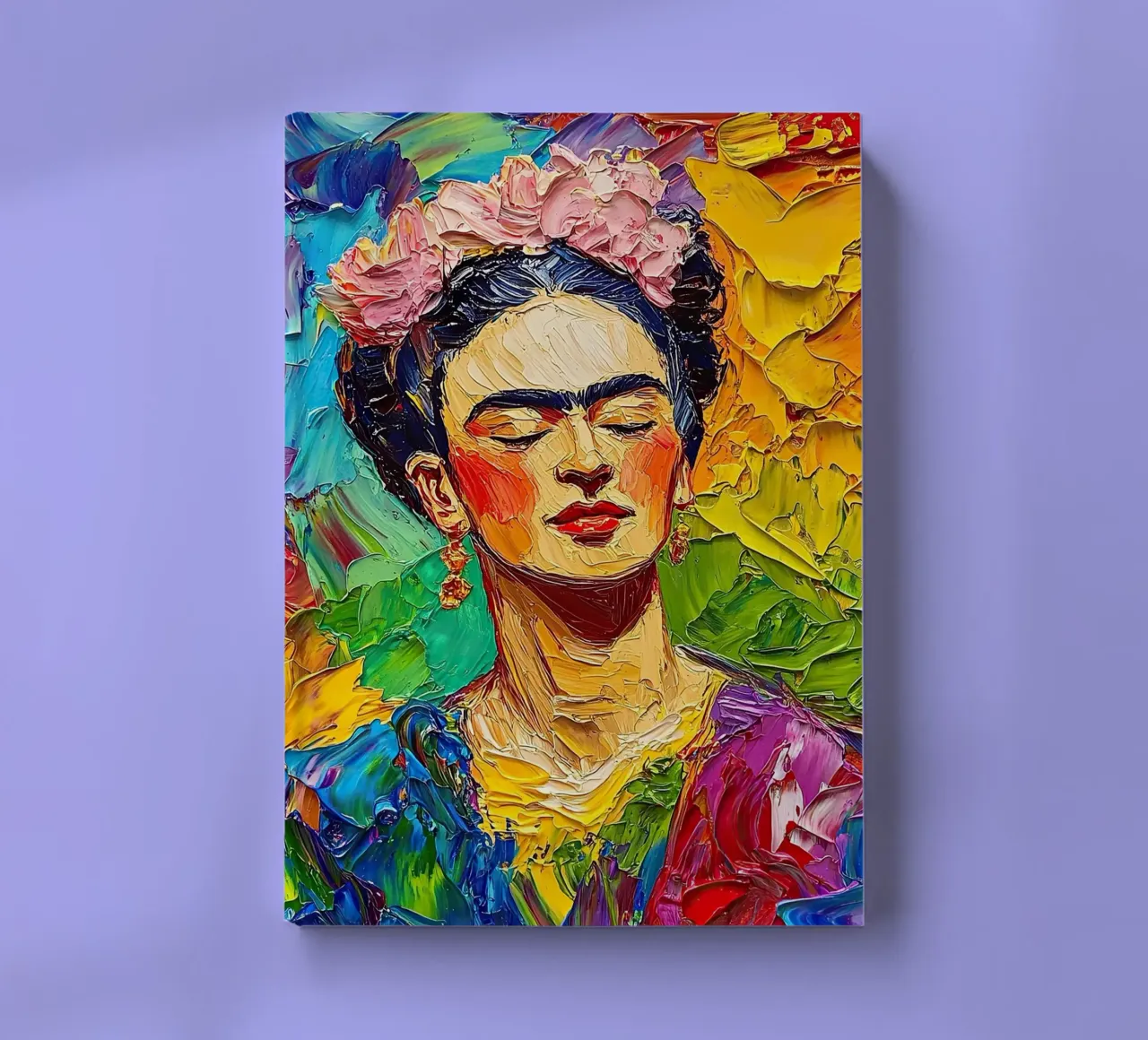 Frida Kahlo - In harmony with the universe notebook by Fantasias Florales