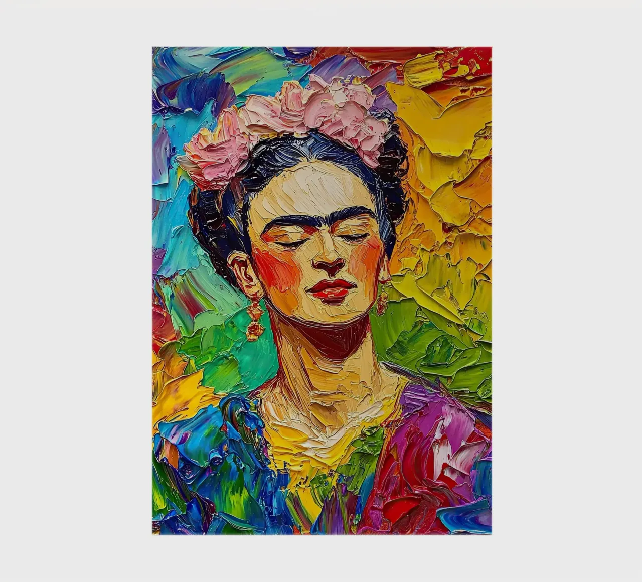 Frida Kahlo - In harmony with the universe notebook by Fantasias Florales