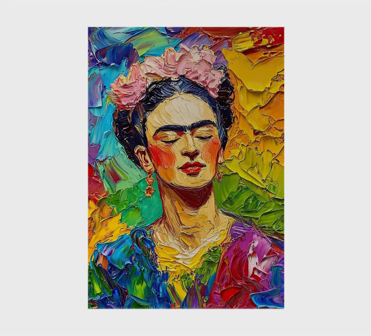 Frida Kahlo - In harmony with the universe notebook by Fantasias Florales