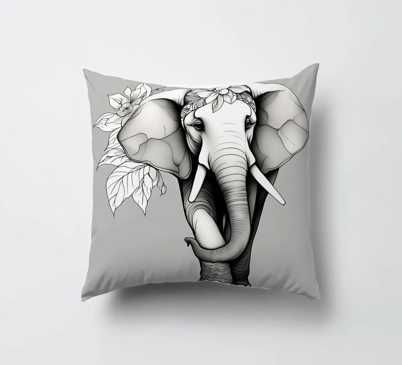 Elefante_Stile_B_1 cuscino da Tierisch bunt by LK
