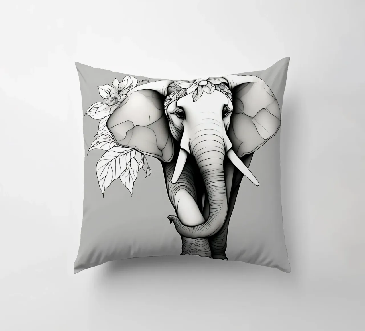Elefante_Stile_B_1 cuscino da Tierisch bunt by LK