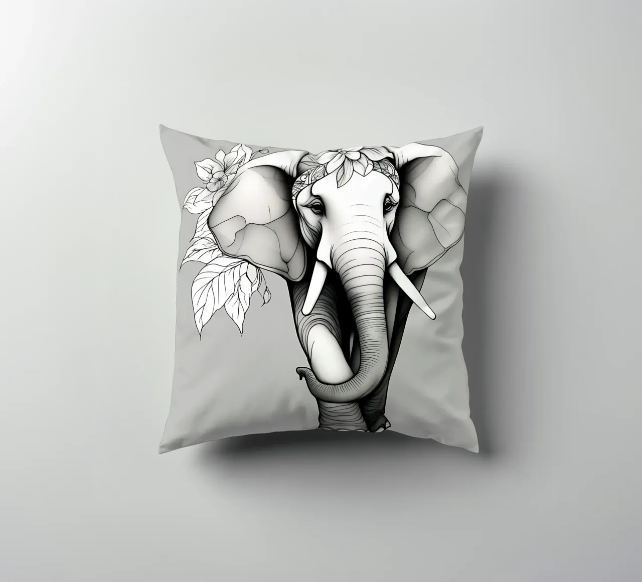 Elefante_Stile_B_1 cuscino da Tierisch bunt by LK